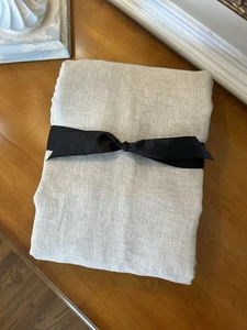 Pottery Barn Belgian Flax Linen BLACKOUT Curtain (1) 50”x96” Flax PRE-OWNED - Picture 1 of 7