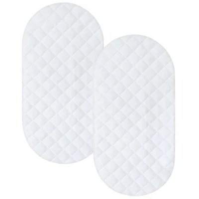 Waterproof Bassinet Mattress Pad Cover Fit for Hourglass/Oval Bassinet 2 Pack - Image 1 of 4