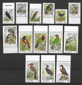 ZAMBIA Birds issue of 14 MINT NH - Picture 1 of 1