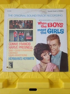 When The Boys Meet The Girls Original Soundtrack MGM lp vinyl record VG+/G+ - Image 1 of 4