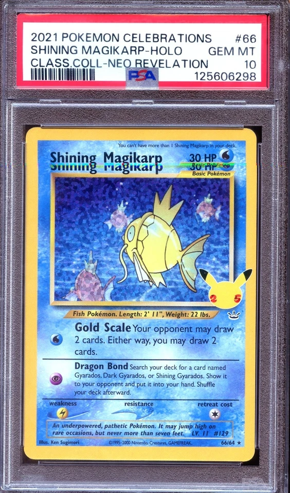 PSA 10 - Shining Magikarp  66/64  Celebrations - Pokemon - Image 1 of 2