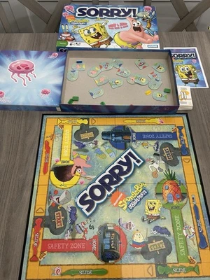 Hasbro Parker Bros Spongebob Squarepants Sorry Game Nickelodeon 2008 Complete  - Image 1 of 4