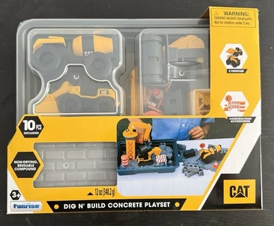 CAT Dig N’ Build Dirt Playset * 10 Realistic Construction Piece * 021664834169 - Image 1 of 4
