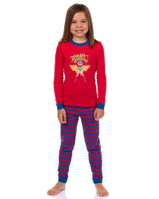 Conjunto de pijama 14 con logotipo de personaje de Mujer Maravilla para niñas de DC Comics Foto 1 de 3