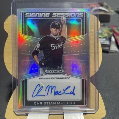 2022 PANINI PRIZM DRAFT Christian MacLeod  RC #SS-CM  SILVER AUTO - Image 1 of 2