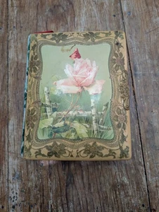 Antique 1800’s Celluloid Victorian Floral Pink Rose Photo Album Book Pictures - Picture 1 of 18