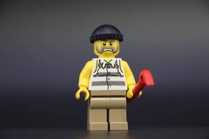 LEGO® Crook Minifig cty0479 City Crook Thief Bandit Bad Guy Prisoner 60048 - Picture 1 of 5