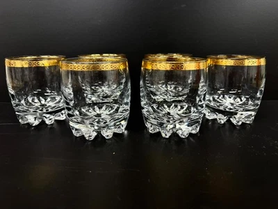 6 Circleware Crystal Classique Pattern Lowball Old Fashioned Glasses 3 1/2" tall - Image 1 of 3