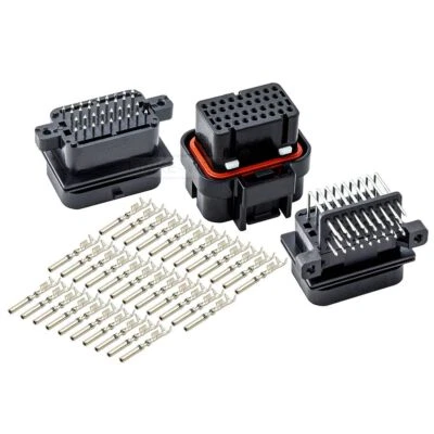 34 Pin 3-Slots Tyco AMP Superseal Automotive ECU Male/Female Connector Plug Kit