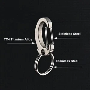 Schlüsselanhänger Hängeschnalle EDC 2 Stück Mini Titanlegierung Karabiner Outdoor Reise - Bild 1 von 8