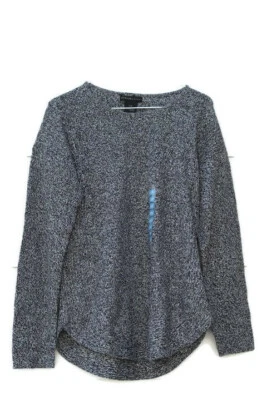 Camisa pulóver grande Design History gris ónix perla jaspeada para mujer manga larga 014 Foto 1 de 4