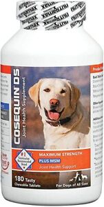 Cosequin DS Plus MSM Joint Health Supplement for Dogs 180 count.Chewable Tablets