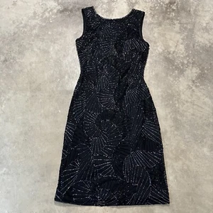 Mac Duggal Dress Womens 4 Black Beaded Embellished Evening Cocktail Sexy - Picture 1 of 10