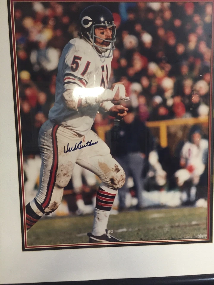 Dick Butkus Signed 16/20 Photo Custom Framed - Image 1 of 4