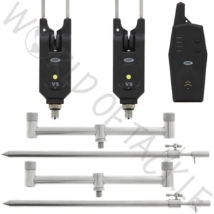 Juego de alarma de mordida inalámbrica NGT 2+1 receptor barras de zumbido palos de banco pesca de carpas - Imagen 1 de 12