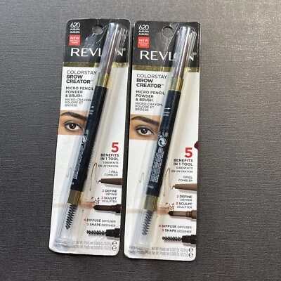 2x Revlon Colorstay  Brow Creator Micro Pencil Powder & Brush #620 Auburn - Image 1 of 4