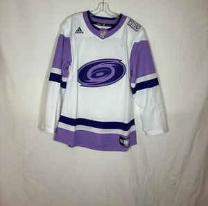 Adidas Carolina Hurricanes Hockey Fights Cancer Hockey Jersey Size 44 XS - Picture 1 of 7