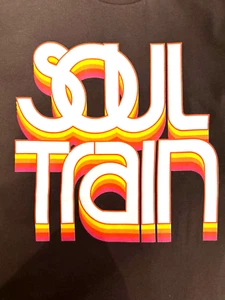 Soul Train Brown T-shirt Large L Grande New 100% Cotton Algodón Don Cornelius - Picture 1 of 4