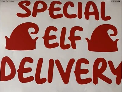 ENTREGA ESPECIAL ELF Pegatina de vinilo rojo para globo de 20-24 pulgadas Sombrero de elfo de Navidad Foto 1 de 2