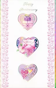 Happy ANNIVERSARY Card FOR PERFECT COUPLE, Love Hearts by Premium Greetings +✉ - Picture 1 of 5