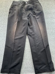 Ping Pants Mens 36/34 Black Striped Khaki Pockets Pleated Front Cuffed Golf - Picture 1 of 11