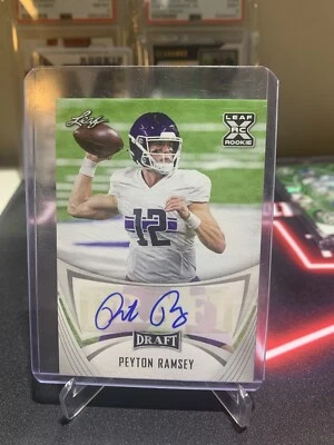 2021 Leaf Draft - Autographs #BA-PR1 Peyton Ramsey (AU, RC) - Image 1 of 2