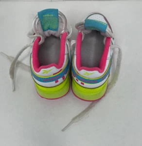 Reebok Classic Retro Toddler Sneakers White Pink Neon Green Kids Shoes - Picture 1 of 4