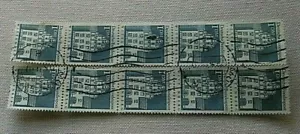 Sellos West Germany 1964/69 Wittenberg Castle 1 Deutsche Mark 10 Only Eliminar - Imagen 1 de 3