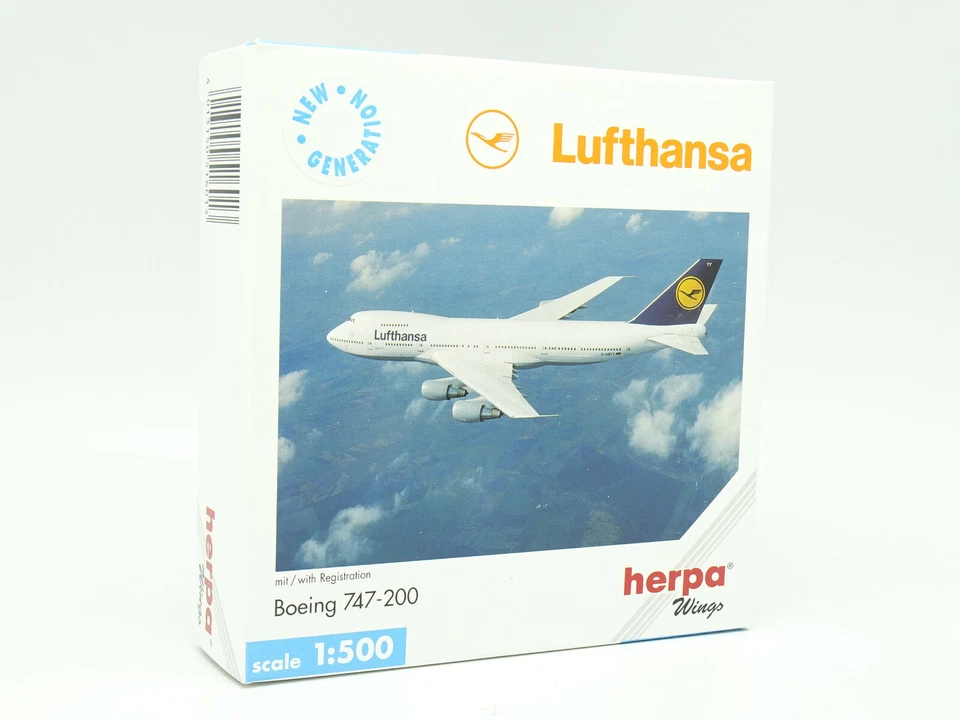 Herpa Aereo Airlines 1/500 - Boeing 747 200 Aereo Lufthansa - Immagine 1 di 1
