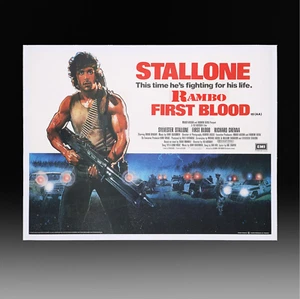 Rambo First Blood 1982 Original UK Quad Poster – Linen Backed – Stallone - Bild 1 von 1