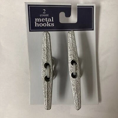 Taco Náutico Toalla Sombrero Baño Color Plata Pared GANCHO Playa Océano Metal Sin Tornillos Foto 1 de 4