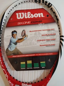 Wilson Six. One Comp Adult Graphite Fused Tennis Racket 100" Mid- Plus Sized... - Picture 1 of 9
