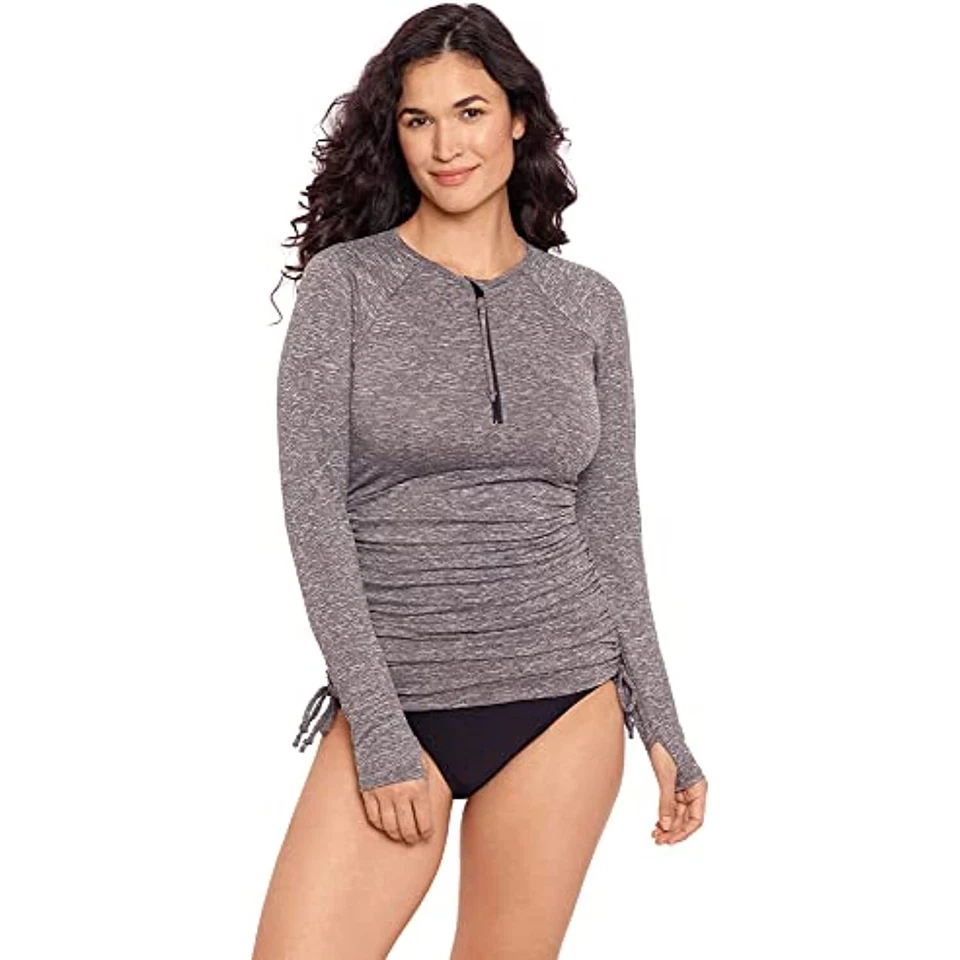 Precio de venta sugerido por el fabricante $70 Reebok Deporte Moda Ceñida Lateral Camisa para el Sol Túnica Talla Pequeña Foto 1 de 4