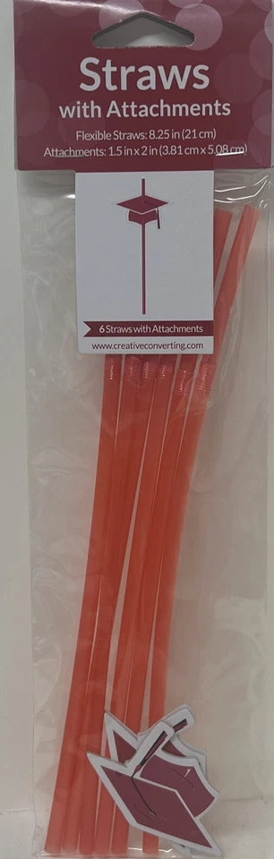 Graduate Red Straws - Image 1 of 1