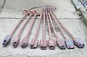 antike Handgeschmiedete Brandeisen Brennstempel Zahlen 2 cm - Set 0 bis 9 - Bild 1 von 4