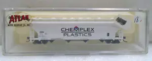 Atlas N Gauge 3962 ACF 4-Bay Centerflow Chemplex Plastics W/Kadee Couplers MIB - Picture 1 of 2