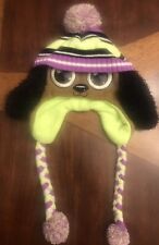 Justice Girls Winter Puppy Dog Fleece Lined Hat, One Size, NWOT