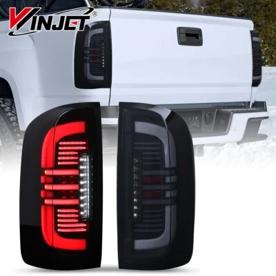 LED Tail Lights For 2015-2022 GMC Canyon Pickup Brake Lamps Black Smoke Lens - Image 1 of 4