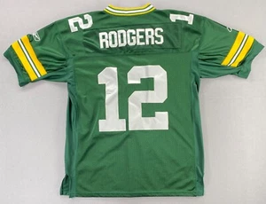 On Field Reebok Green Bay Packers Aaron Rogers #12 NFL Equipment Jersey Men’s 50 - Picture 1 of 19