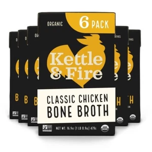 Chicken Bone Broth Soup by Kettle and Fire, 16.9 Ounce (Pack of 6) - Picture 1 of 3