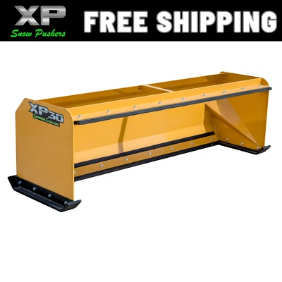 8' XP30 snow pusher boxes with pullback bar - skid steer bobcat - FREE SHIPPING - Image 1 of 3