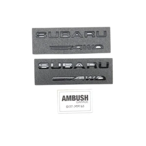 1X JDM Black Gloss/MATTE BLACK SUBIE AWD Car Rear Trunk Emblem Sticker Decal - Bild 1 von 14