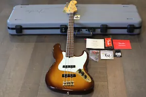 MINTY! Fender 75th Ann. Commemorative Jazz Bass 2-Color Bourbon Burst + OHSC - Picture 1 of 22
