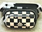 New!  Nwt. Coach Checkerboard Print Mini Elias Belt Bag 8.5x4.5x2.25"