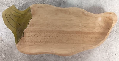 Clay Art Jalapeno Shaped Painted Wood Serving Tray or Wall Sculpture Display - Image 1 of 4