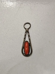 Vintage Native American Pendant Coral - Picture 1 of 8