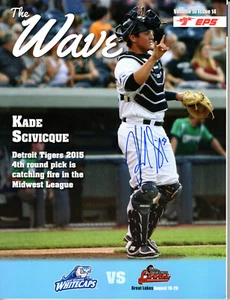 KADE SCIVICQUE FIRMADO PROGRAMA WAVE WEST MICHIGAN WHITECAPS DETROIT TIGERS AUTO - Imagen 1 de 1