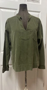 Xirena neu mit Etikett $ 202 Morely Damenoberteil armeegrün 100 % Baumwolle Cord Large - Bild 1 von 9