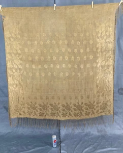 Vintage Silk Beautiful Manton de Manila Piano Shawl 146x142 cm - Picture 1 of 17