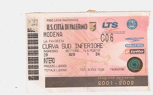 54187 240/tt Stadion Ticket - PALERMO vs MODENA - 2001/2002 - Bild 1 von 3